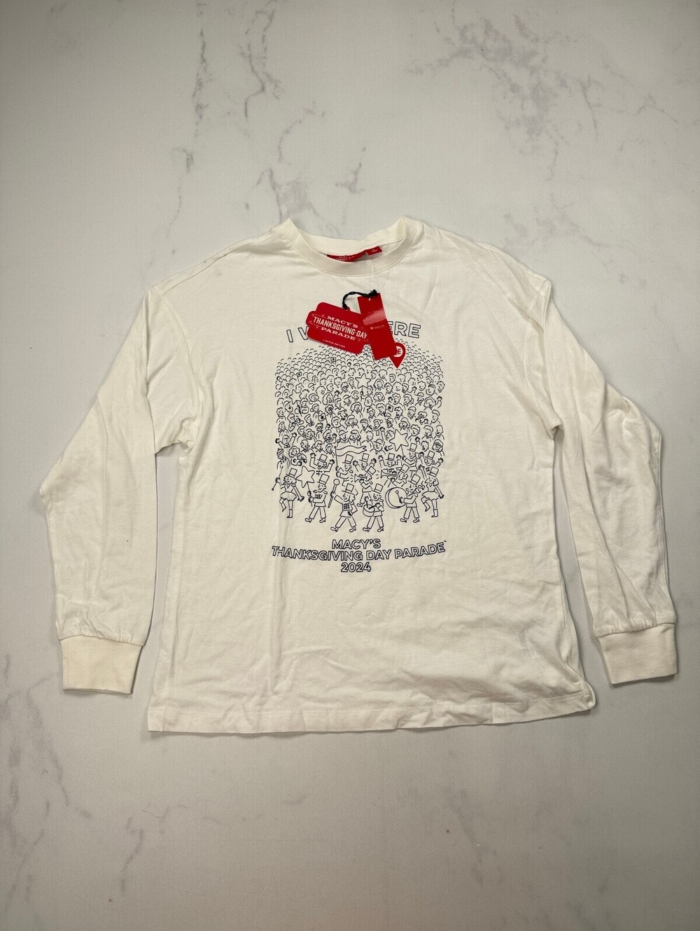 Macy's Thanksgiving Graphic T-Shirt White Modern Streetwear - Mens S